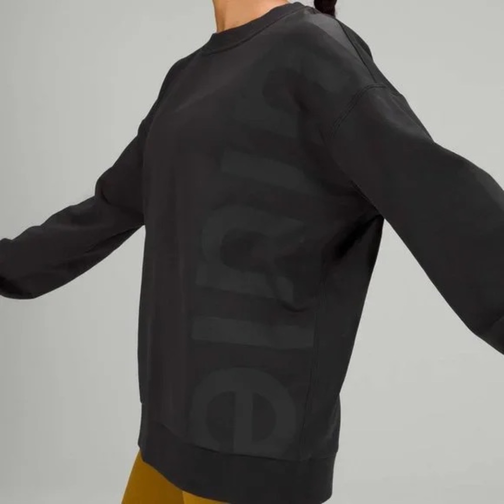 Lululemon Perfectly Oversized Crew *Logo Black 6533